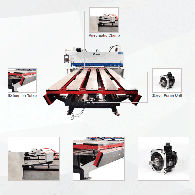 HARSLE CNC Steel Guillotine Shearing Machine With P40 4 CNC Steel Guillotine Shearing Machine