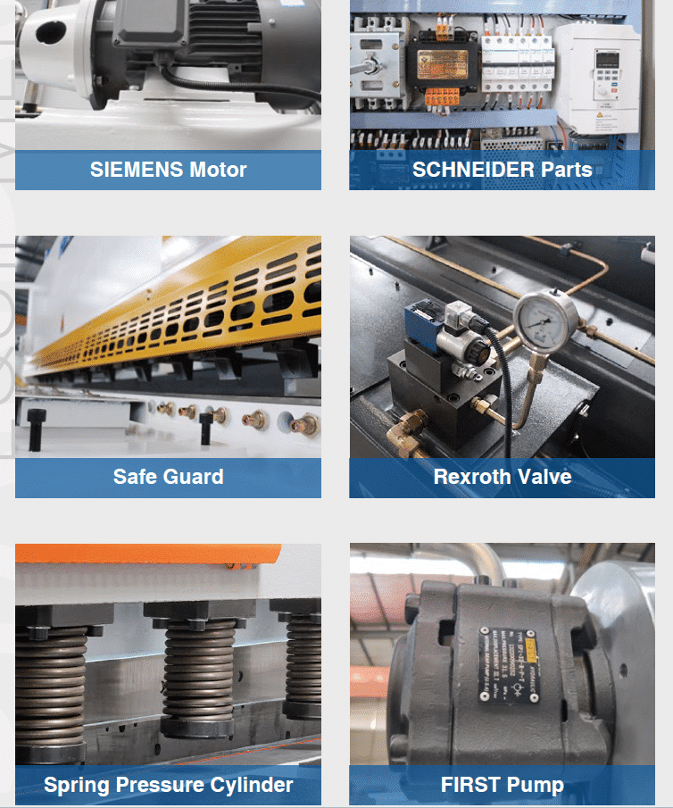 HARSLE CNC Steel Guillotine Shearing Machine With P40 5 Standard Configuration